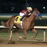 Amorosa winning the $110,000 Iowa Cradle S. on Sept. 28, 2024